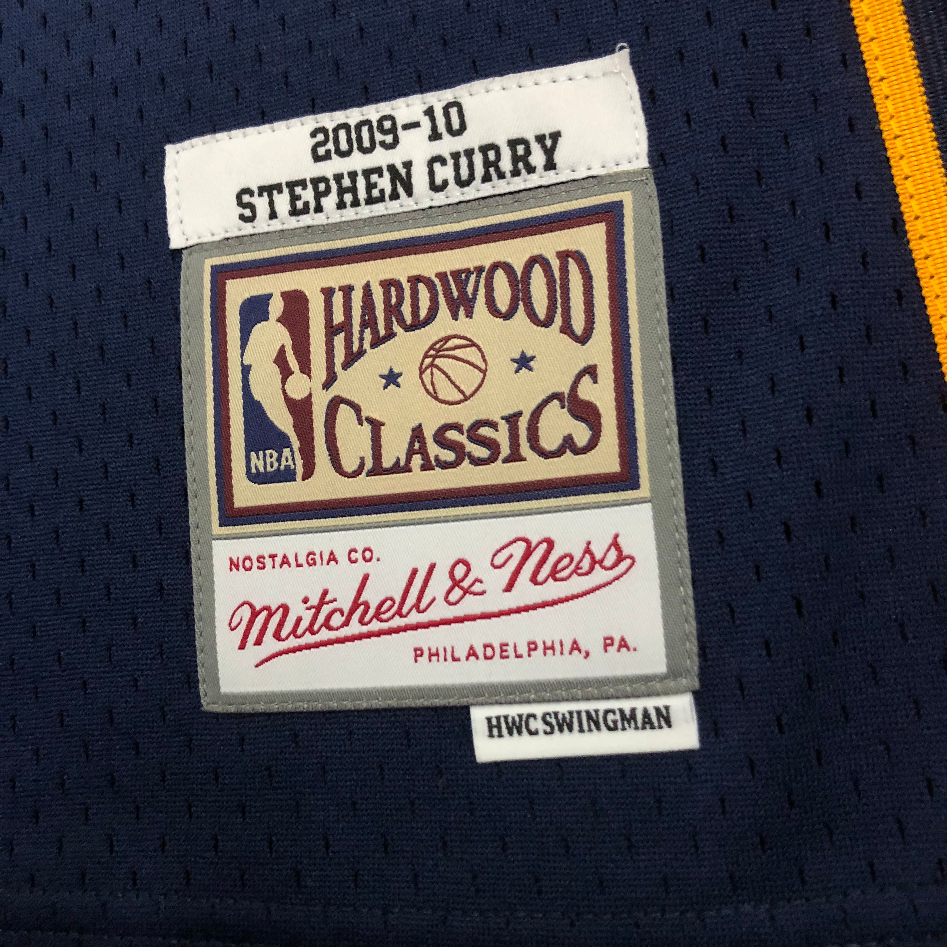 2009-10 Golden State Warriors (Stephen Curry) Navy Classics Jersey