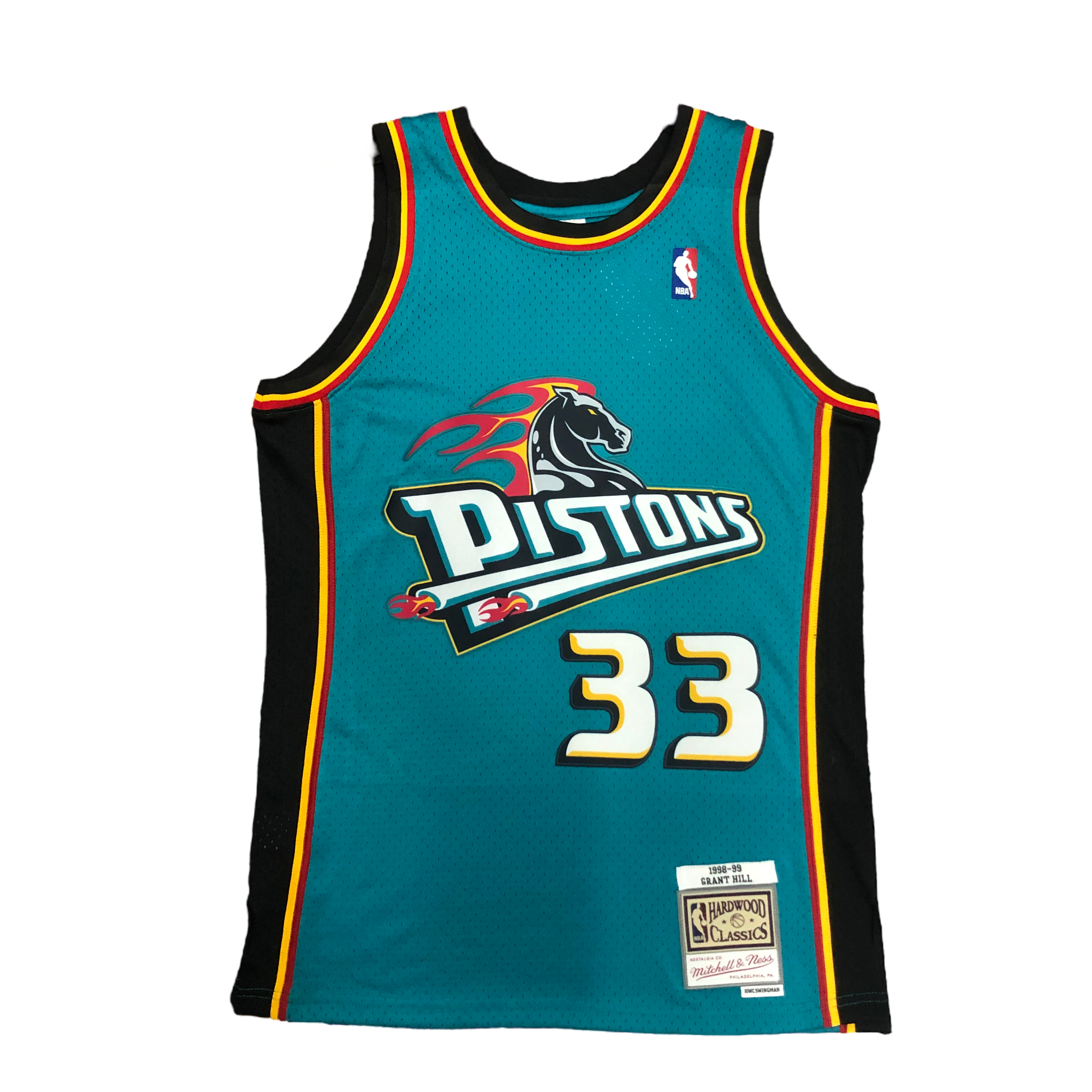 1998-99 Detroit Pistons (Grant Hill) Blue Classics Jersey