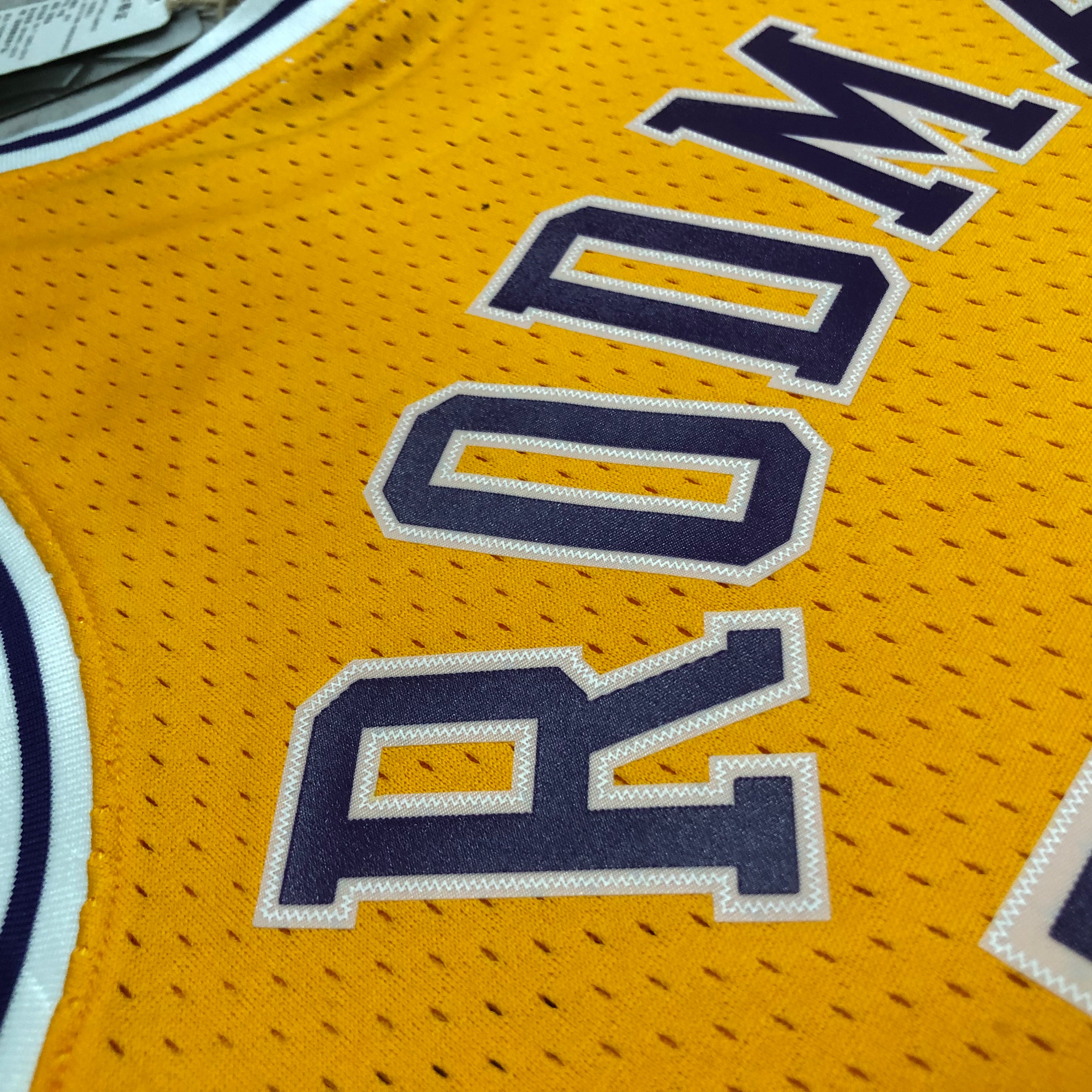 1998-99 Los Angeles Lakers (Dennis Rodman) Yellow Classics Jersey