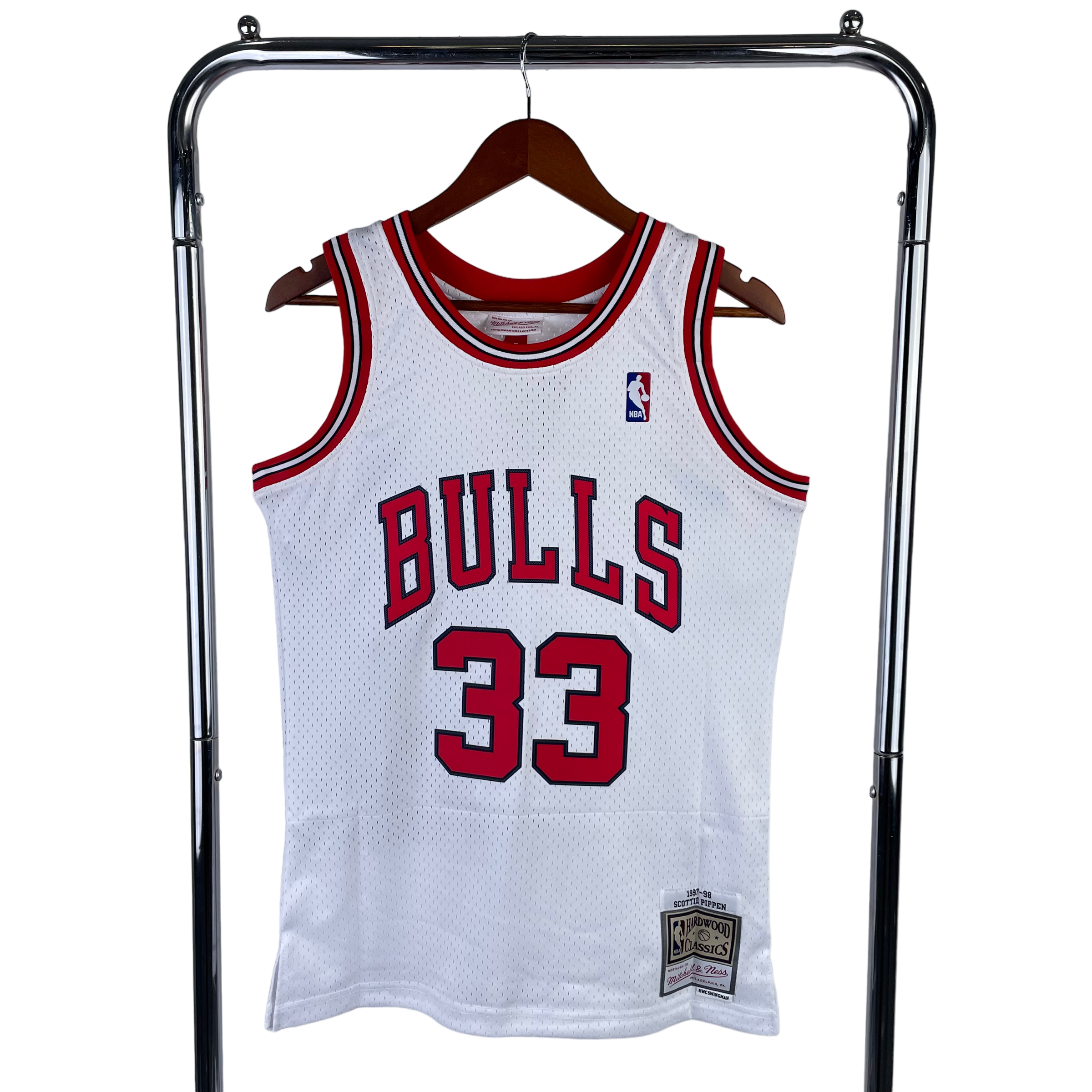 1997-98 Chicago Bulls (Scottie Pippen) White Classics Jersey