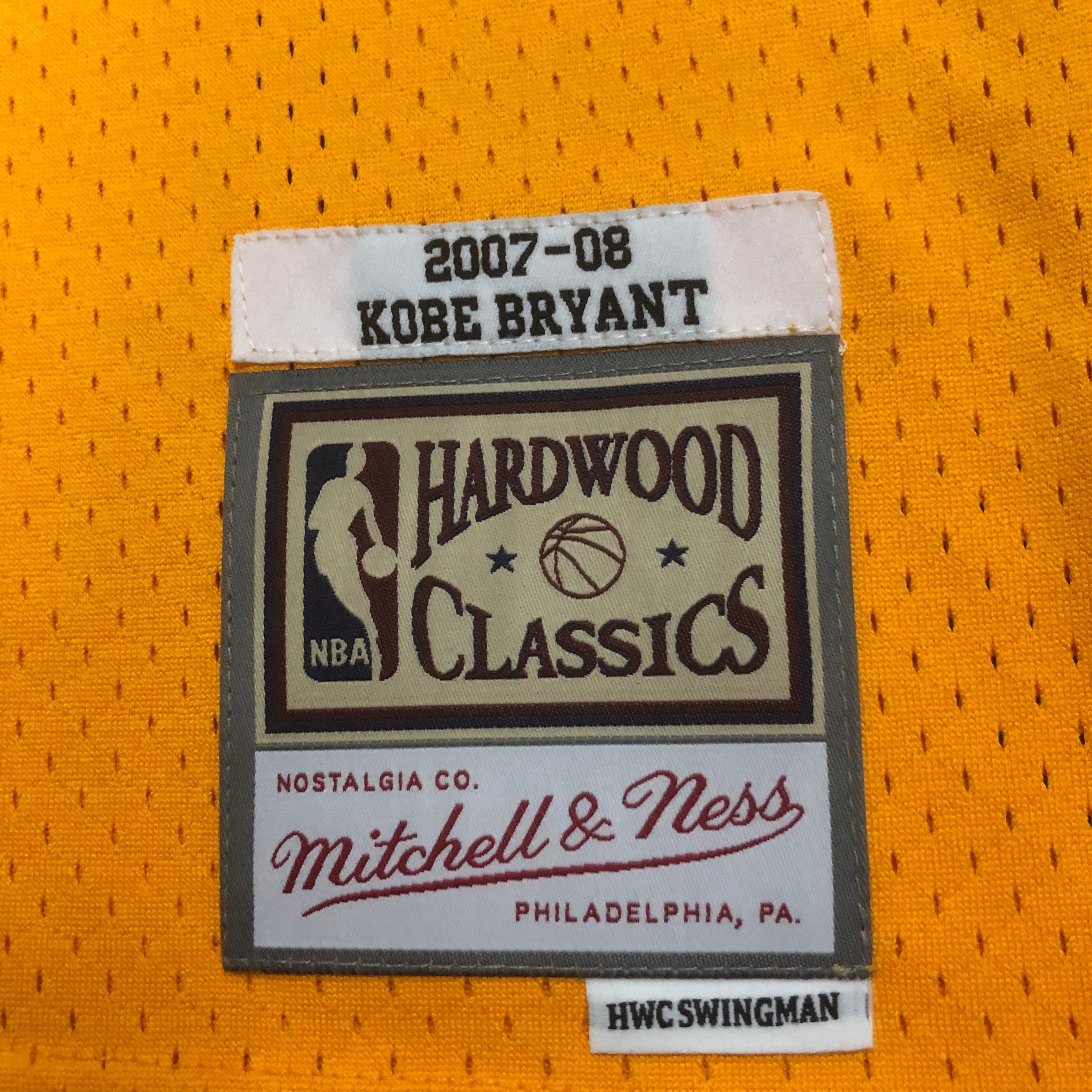 2007-08 Los Angeles Lakers (Kobe Bryant) Yellow Classics Jersey