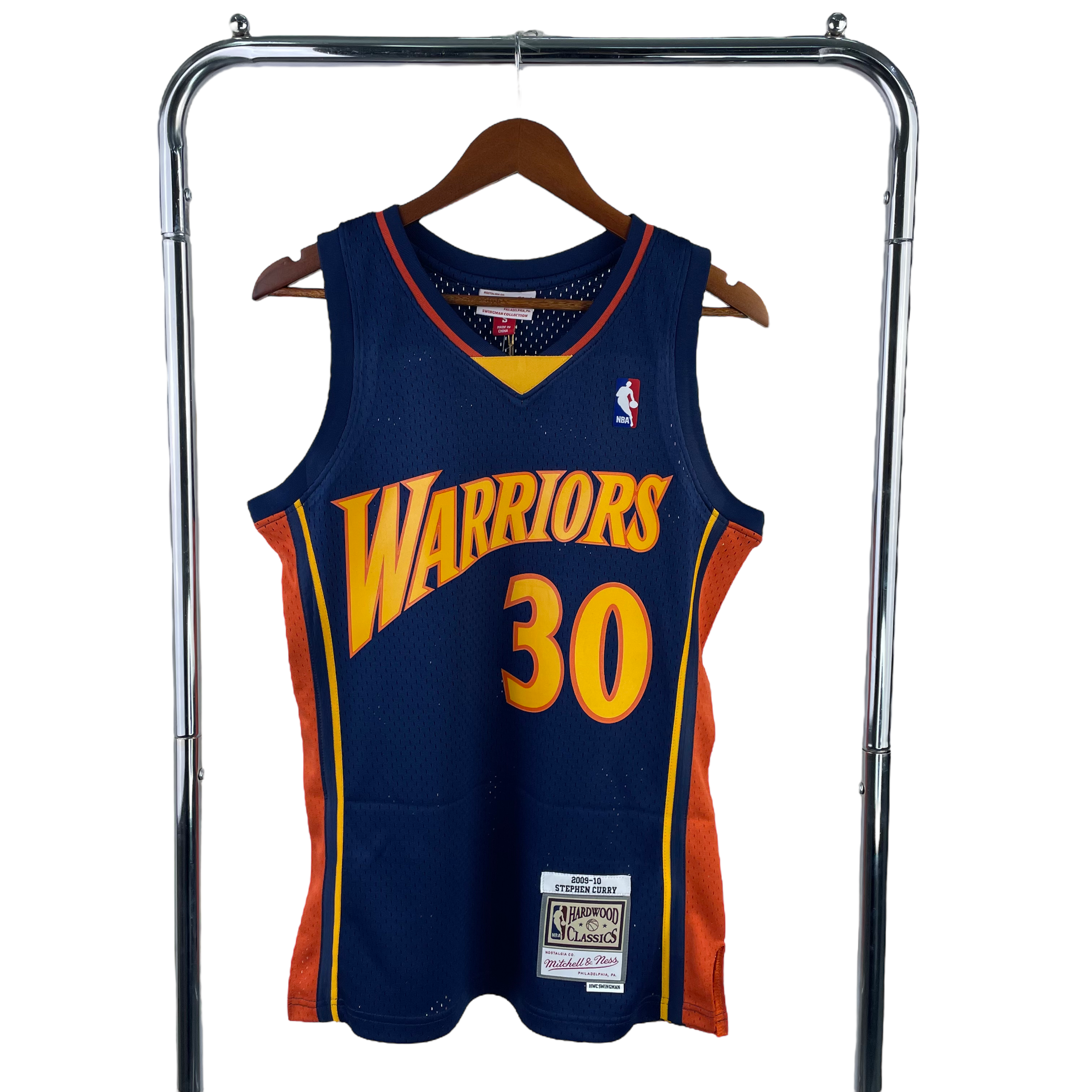 2009-10 Golden State Warriors (Stephen Curry) Navy Classics Jersey