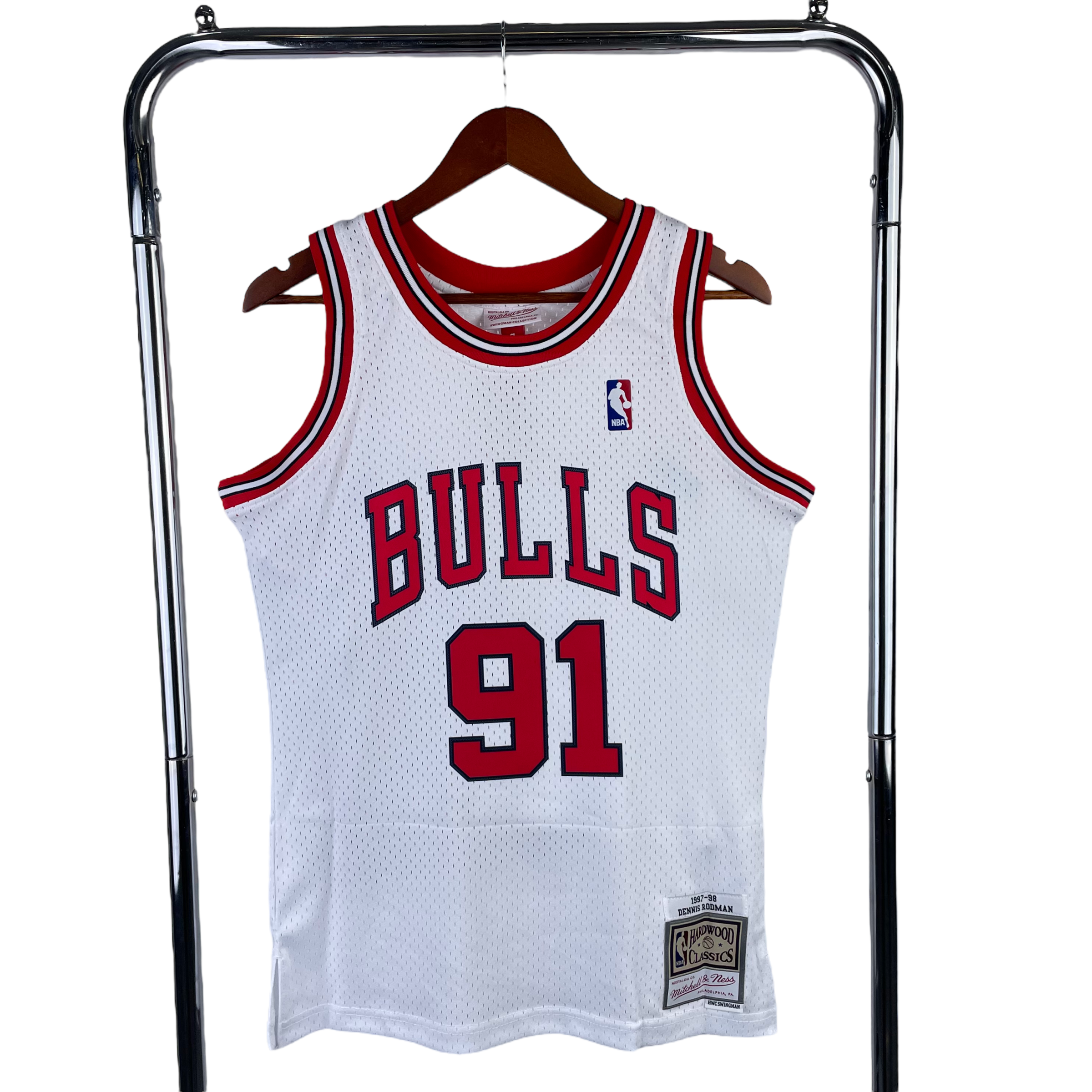 1997-98 Chicago Bulls (Dennis Rodman) White Classics Jersey