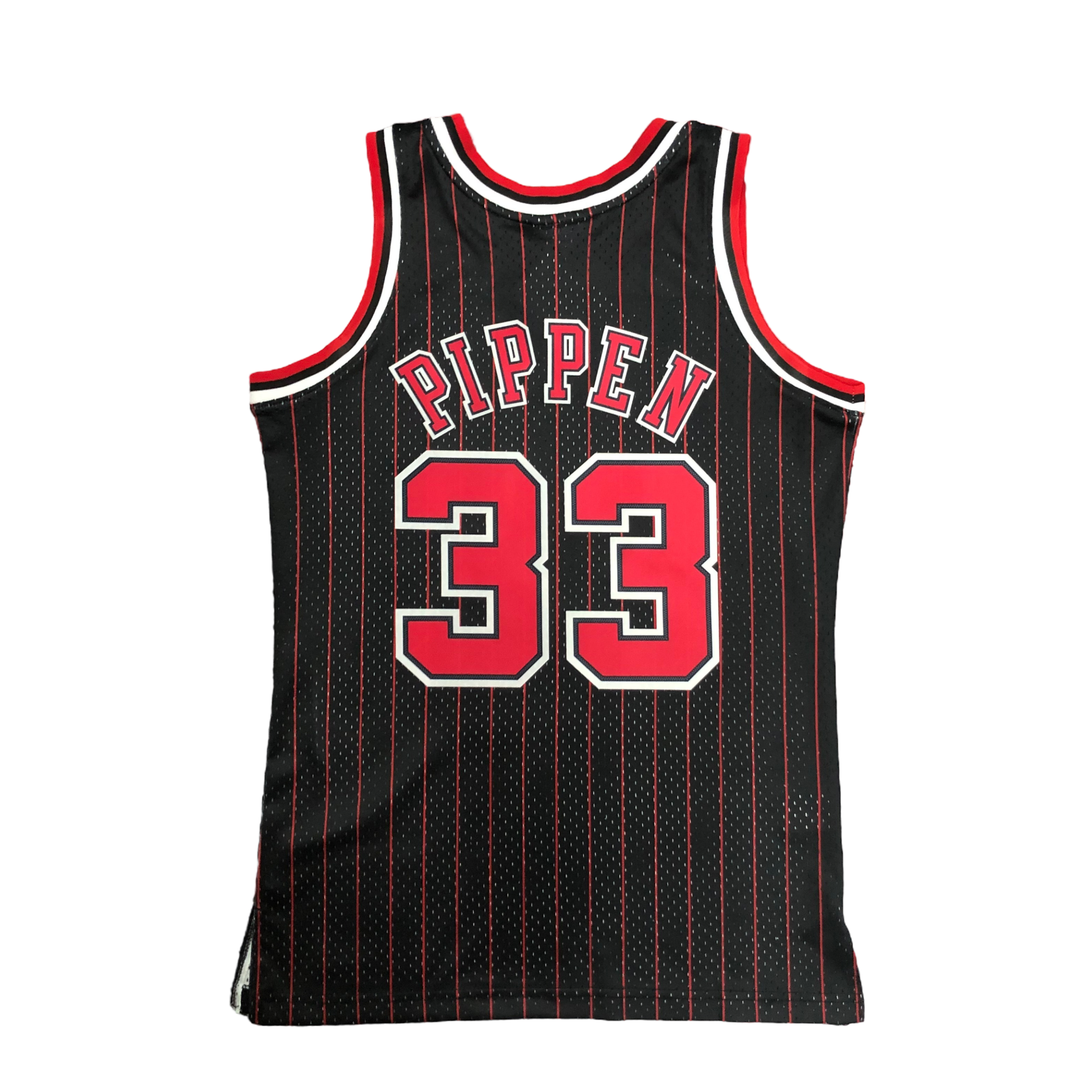 1995-96 Chicago Bulls (Scottie Pippen) Black Striped Classics Jersey