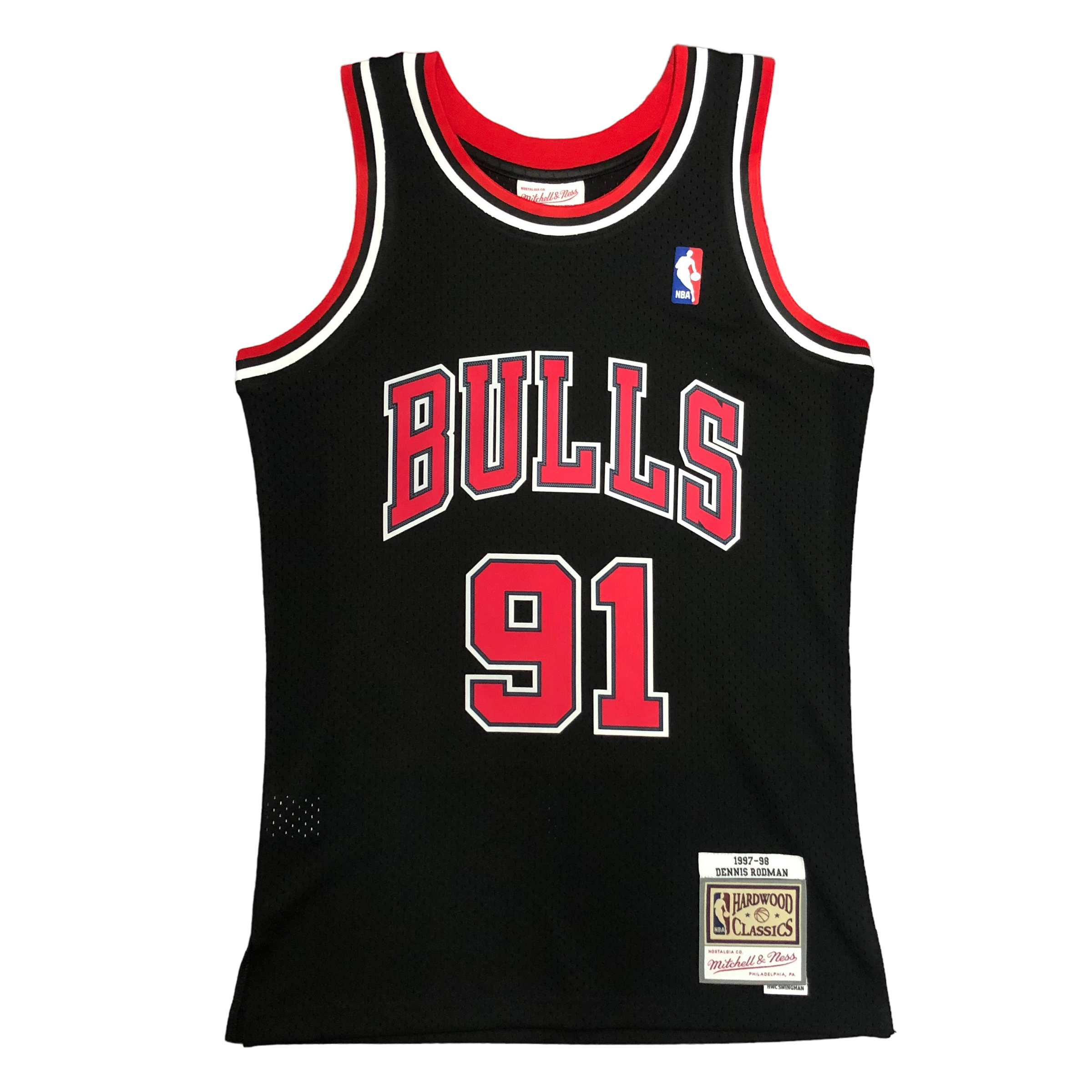 1997-98 Chicago Bulls (Dennis Rodman) Black Classics Jersey